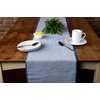 image:imageTable Runner Cotton Farmhouse Boho 14x72 in Table Dcor for Kitchen or Dining Blue Cloth Woven Ribbed Table Runners
