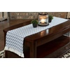 image:imageTable Runner Cotton Farmhouse Boho 14x72 in Table Dcor for Kitchen or Dining Blue Cloth Woven Table Runners
