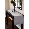 image:imageTable Runner Cotton Farmhouse Boho 14x72 in Table Dcor for Kitchen or Dining Gray Cloth Woven Ribbed Table Runners