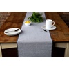 image:imageTable Runner Cotton Farmhouse Boho 14x72 in Table Dcor for Kitchen or Dining Gray Cloth Woven Ribbed Table Runners