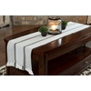 image:imageTable Runner Cotton Farmhouse Boho 14x72 in Table Dcor for Kitchen or Dining Gray Cloth Woven Striped Table Runners