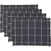 image:imagePlacemats Set of 4 Woven Cloth Placemat Set 14x19 in Gray Farmhouse Plaid Place Mats for Kitchen or Dining Table Washable Cotton Table Mats