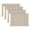 image:imagePlacemats Set of 4 Woven Cloth Placemat Set 14x19 in Tan Boho Place Mats for Kitchen or Dining Table Washable Cotton Table Mats