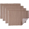 image:imagePlacemats Set of 4 Woven Cloth Placemat Set 14x19 in Tan Neutral Large Ribbed Place Mats for Kitchen or Dining Table Washable Cotton Table Mats