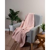 image:imageCotton Throw Blanket for Couch 60x50 in Woven Warm and Soft Lightweight Blush Pink Throw Herringbone Weave Boho Farmhouse