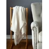 image:imageCotton Throw Blanket for Couch 60x50 in Woven Warm and Soft Lightweight Ivory Cream Throw Herringbone Weave Boho Farmhouse