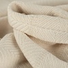 image:imageCotton Throw Blanket for Couch 60x50 in Woven Warm and Soft Lightweight Ivory Cream Throw Herringbone Weave Boho Farmhouse