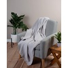 image:imageCotton Throw Blanket for Couch 60x50 in Woven Warm and Soft Lightweight Light Gray Throw Herringbone Weave Boho Farmhouse