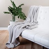 image:imageCotton Throw Blanket for Couch 60x50 in Woven Warm and Soft Lightweight Light Gray Throw Herringbone Weave Boho Farmhouse