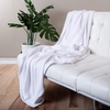 image:imageCotton Throw Blanket for Couch 60x50 in Woven Warm and Soft Lightweight White Throw Herringbone Weave Boho Farmhouse