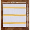 image:imageKitchen Towels Dishcloths 100 Cotton Set of 8 Yellow and White Dish Cloth Towels Tea Towels Reusable and Absorbent Cleaning Cloths OekoTex Cotton 12 in x 12 in