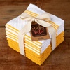image:imageKitchen Towels Dishcloths 100 Cotton Set of 8 Yellow and White Dish Cloth Towels Tea Towels Reusable and Absorbent Cleaning Cloths OekoTex Cotton 12 in x 12 in