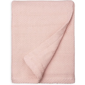 image:imageCotton Throw Blanket for Couch 60x50 in Woven Warm and Soft Lightweight Blush Pink Throw Herringbone Weave Boho Farmhouse
