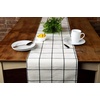 image:imageTable Runner Cotton Farmhouse Plaid 14x72 in Table Dcor for Kitchen or Dining Cream Cloth Woven Table Runners